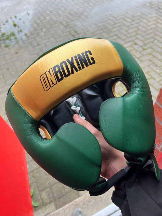 ON BOXING HEADGUARD GREEN/GOLD